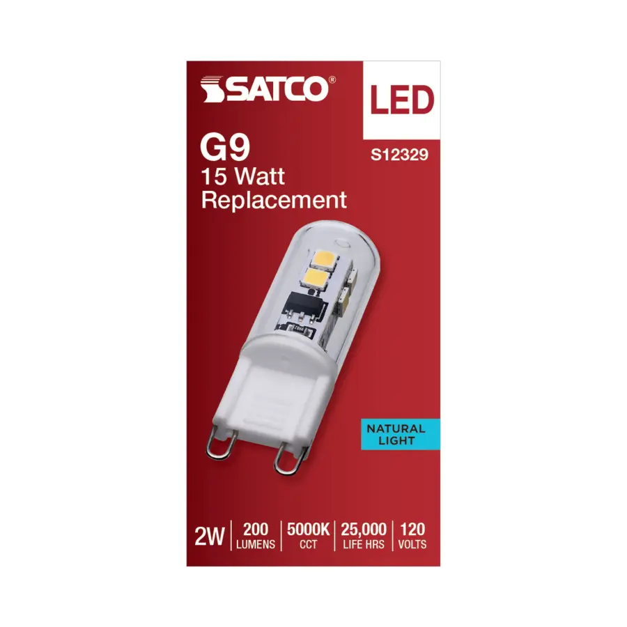 2 Watt T4 LED - Clear Finish - G9 Base - 5000K - 120 Volt - Image 3