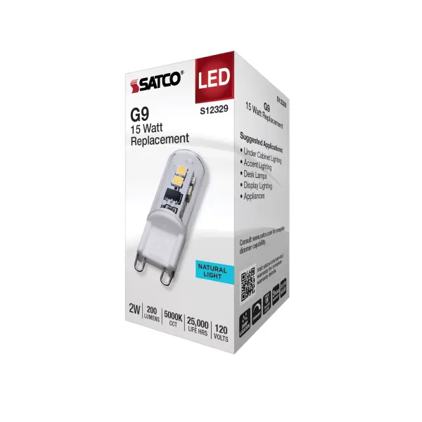2 Watt T4 LED - Clear Finish - G9 Base - 5000K - 120 Volt - Image 7