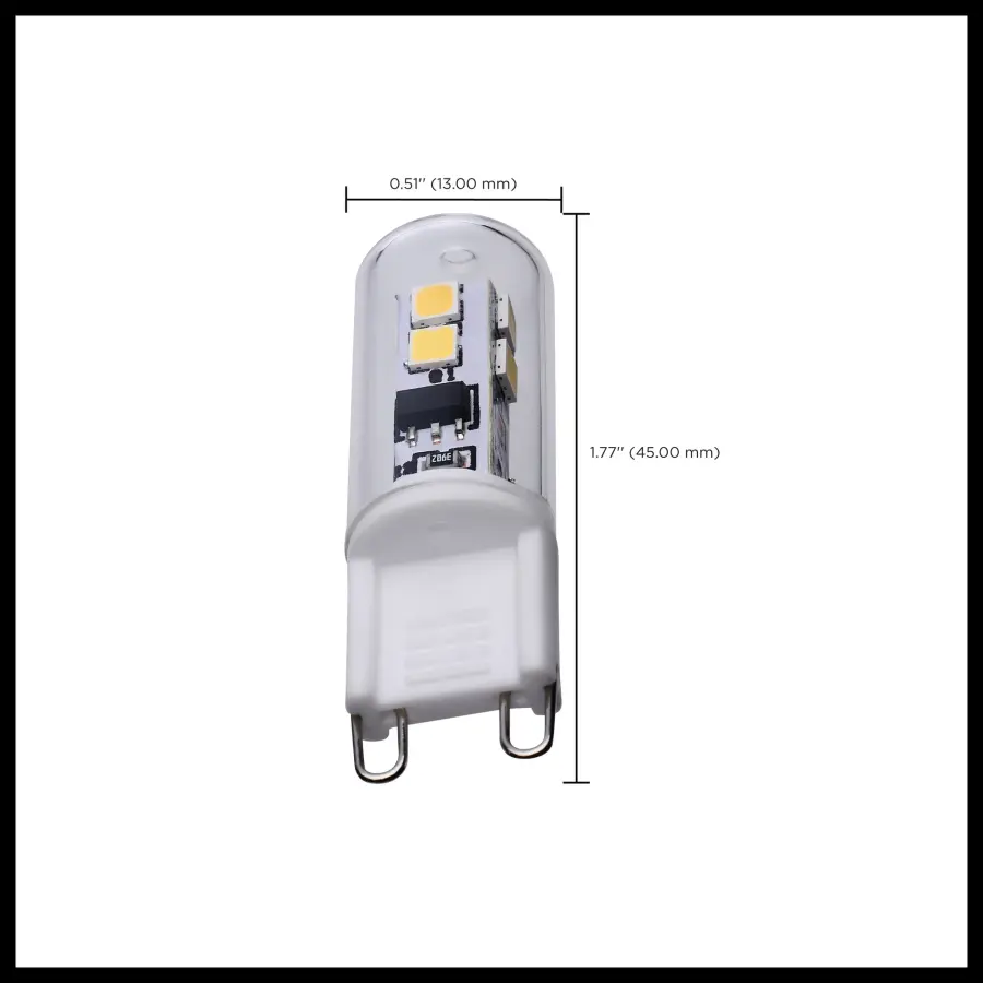 2 Watt T4 LED - Clear Finish - G9 Base - 5000K - 120 Volt - Image 8
