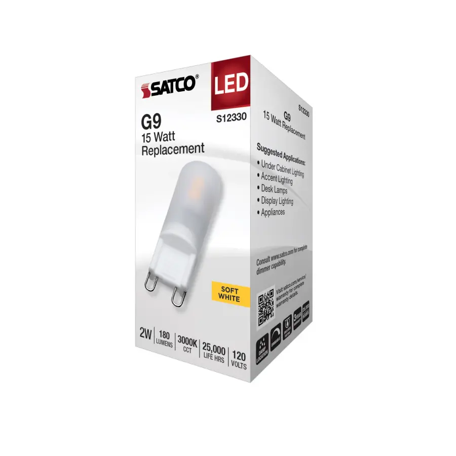 2 Watt T4 LED - Frost Finish - G9 Base - 3000K - 120 Volt - Image 7