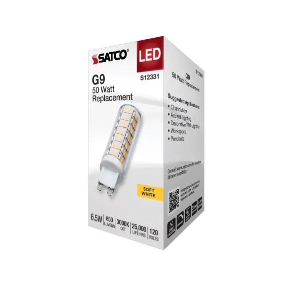 6.5 Watt T6 LED - Clear Finish - G9 Base - 3000K - 120 Volt - Image 7