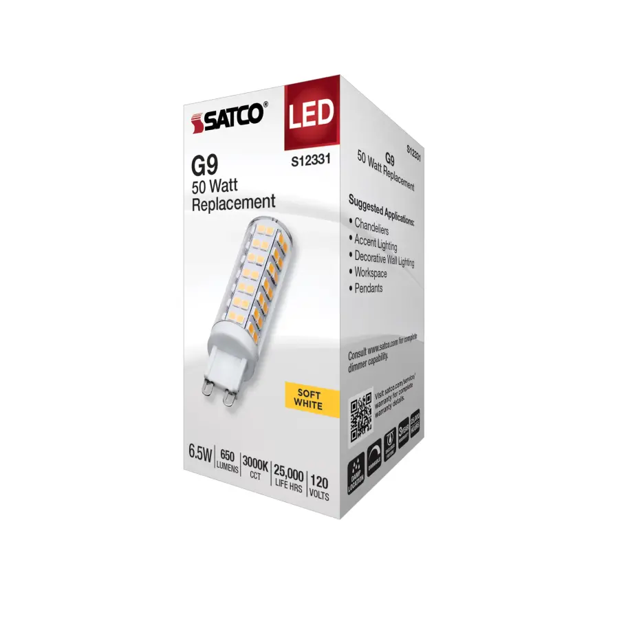 6.5 Watt T6 LED - Clear Finish - G9 Base - 3000K - 120 Volt - Image 7
