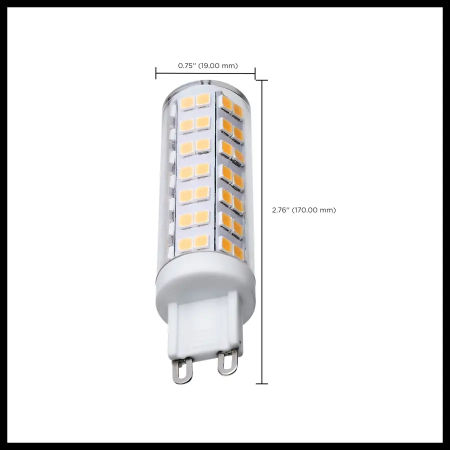 6.5 Watt T6 LED - Clear Finish - G9 Base - 3000K - 120 Volt - Image 8