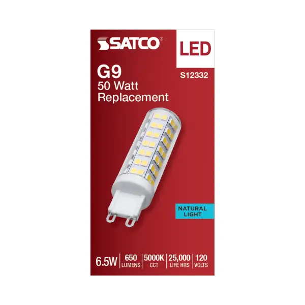 6.5 Watt T6 LED - Clear Finish - G9 Base - 5000K - 120 Volt - Image 3