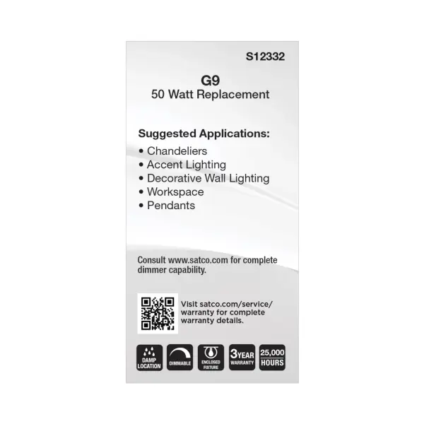 6.5 Watt T6 LED - Clear Finish - G9 Base - 5000K - 120 Volt - Image 4