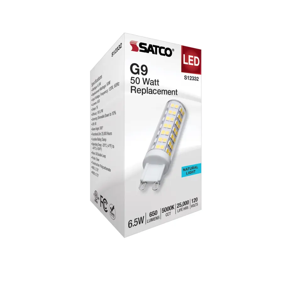 6.5 Watt T6 LED - Clear Finish - G9 Base - 5000K - 120 Volt - Image 6
