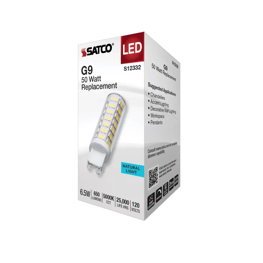 6.5 Watt T6 LED - Clear Finish - G9 Base - 5000K - 120 Volt - Image 7