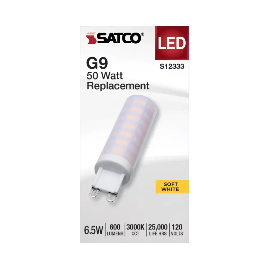 6.5 Watt T6 LED - Frost Finish - G9 Base - 3000K - 120 Volt - Image 2