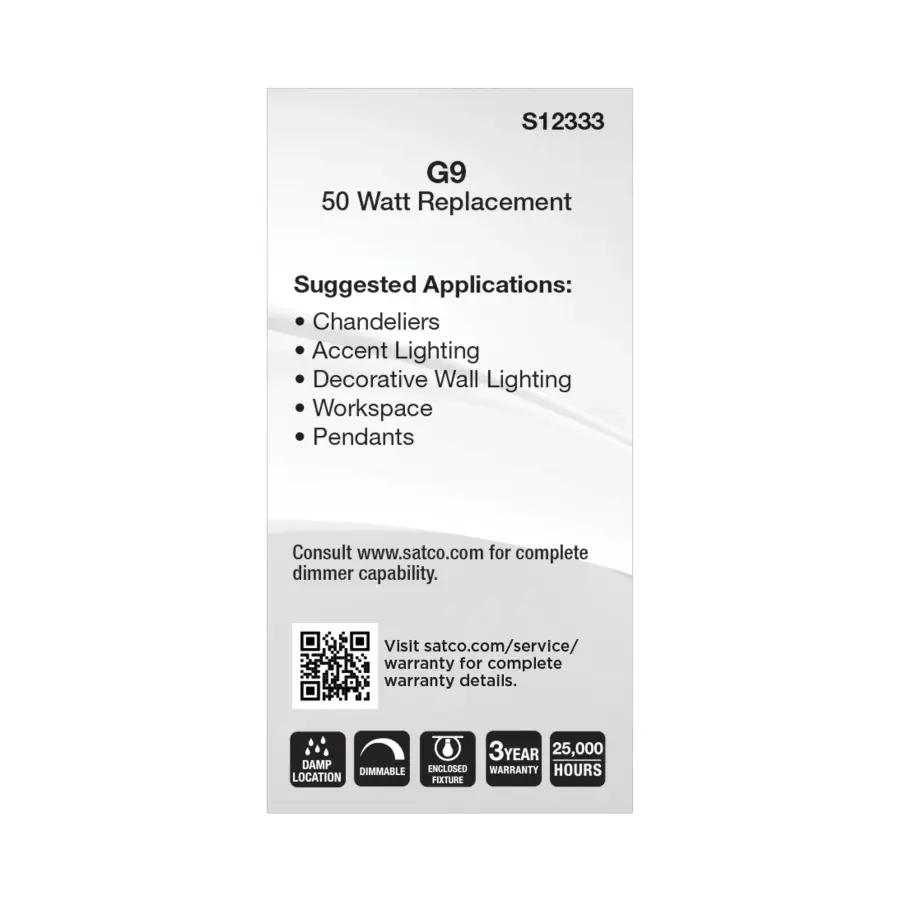 6.5 Watt T6 LED - Frost Finish - G9 Base - 3000K - 120 Volt - Image 4