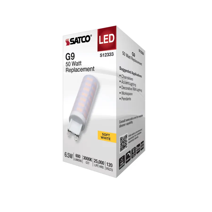 6.5 Watt T6 LED - Frost Finish - G9 Base - 3000K - 120 Volt - Image 7