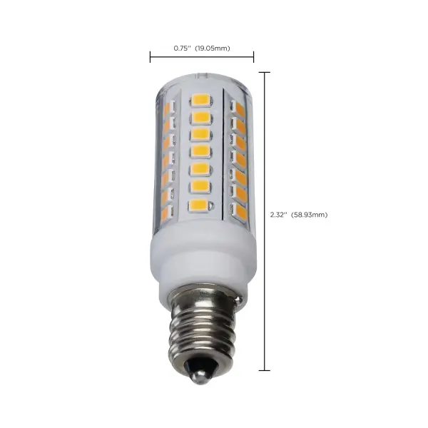 5 Watt T6 LED - Clear Finish - E12 Base - 3000K - 120 Volt - Image 8