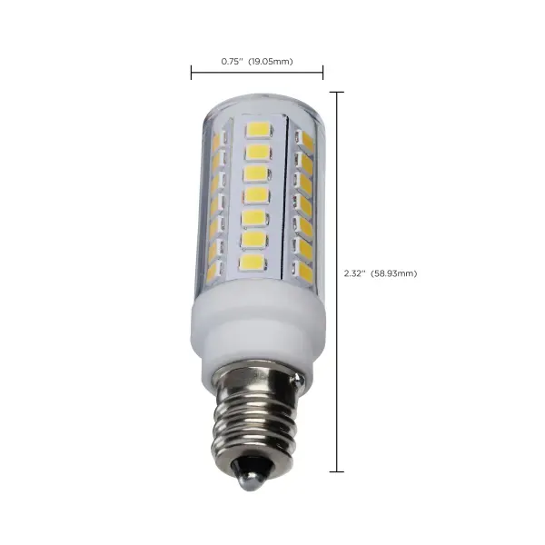 5 Watt T6 LED - Clear Finish - E12 Base - 5000K - 120 Volt - Image 8