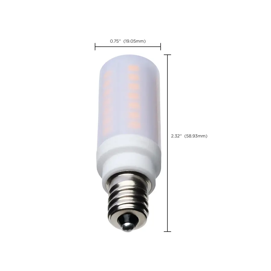 5 Watt T6 LED - Frost Finish - E12 Base - 3000K - 120 Volt - Image 8