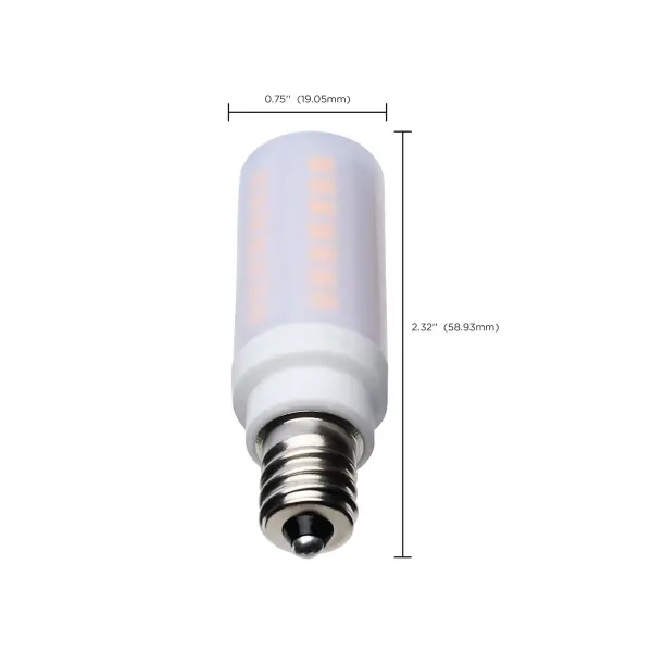 5 Watt T6 LED - Frost Finish - E12 Base - 5000K - 120 Volt - Image 8