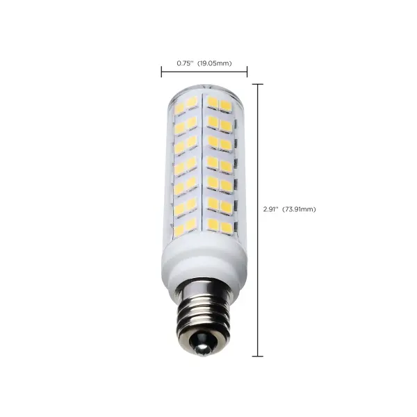 6.5 Watt T6 LED - Clear Finish - E12 Base - 5000K - 120 Volt - Image 8