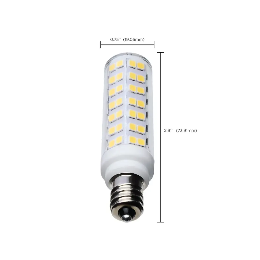 6.5 Watt T6 LED - Clear Finish - E12 Base - 5000K - 120 Volt - Image 8