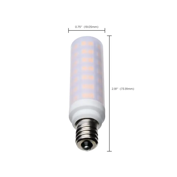 6.5 Watt T6 LED - Frost Finish - E12 Base - 3000K - 120 Volt - Image 8