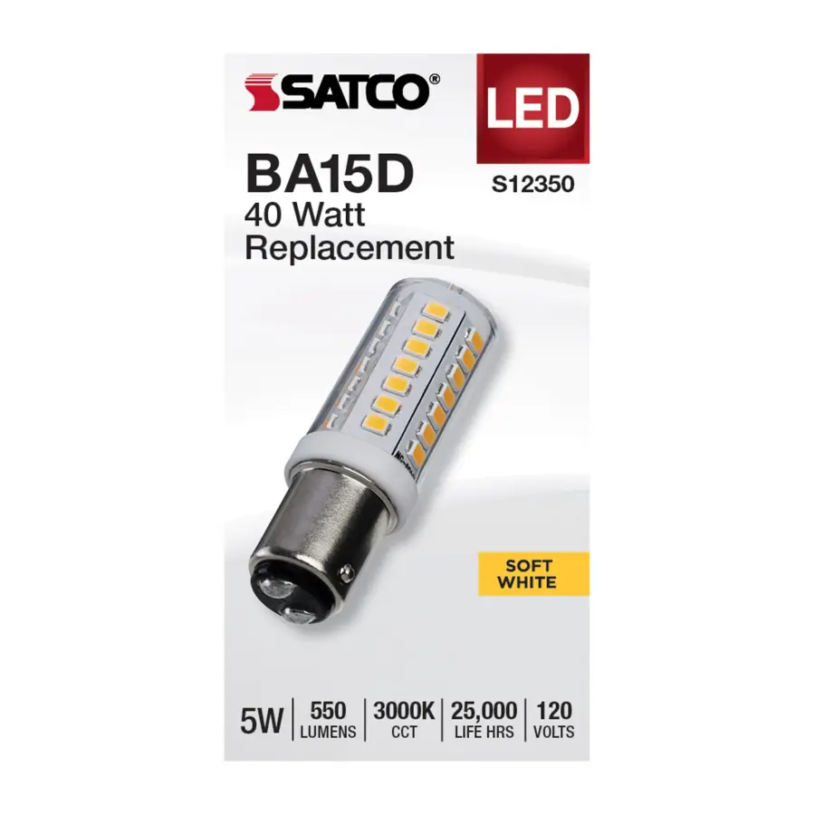 5 Watt T6 LED - Clear Finish - DC Base - 3000K - 120 Volt - Image 2