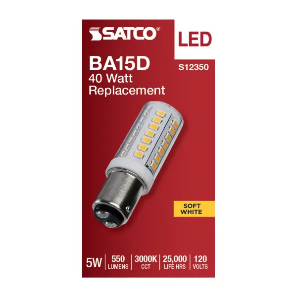 5 Watt T6 LED - Clear Finish - DC Base - 3000K - 120 Volt - Image 3