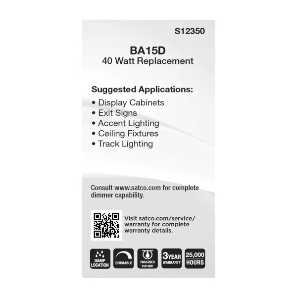 5 Watt T6 LED - Clear Finish - DC Base - 3000K - 120 Volt - Image 4