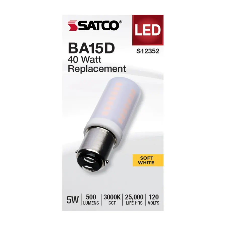 5 Watt T6 LED - Frost Finish - DC Base - 3000K - 120 Volt - Image 2