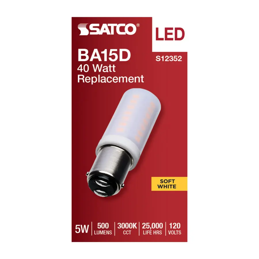 5 Watt T6 LED - Frost Finish - DC Base - 3000K - 120 Volt - Image 3