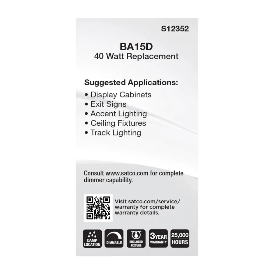5 Watt T6 LED - Frost Finish - DC Base - 3000K - 120 Volt - Image 4