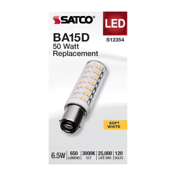 SATCO NUVO's Single and Double Contact LED Halogen Replacement bulbs offer bright illumination while consuming minimal power. Designed for socket configurations commonly found in elevators, landscape lighting, and specialty lighting, they incorporate LED technology for longer lifespan and reduced maintenance costs. Choose from various wattage options and 3000K or 5000K CCT options to perfectly match your aesthetic preferences and lighting requirements. - alternate view