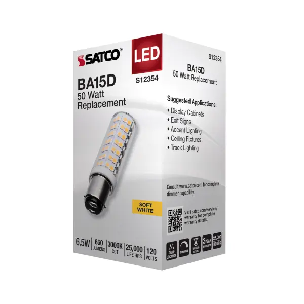 6.5 Watt T6 LED - Clear Finish - DC Base - 3000K - 120 Volt - Image 6