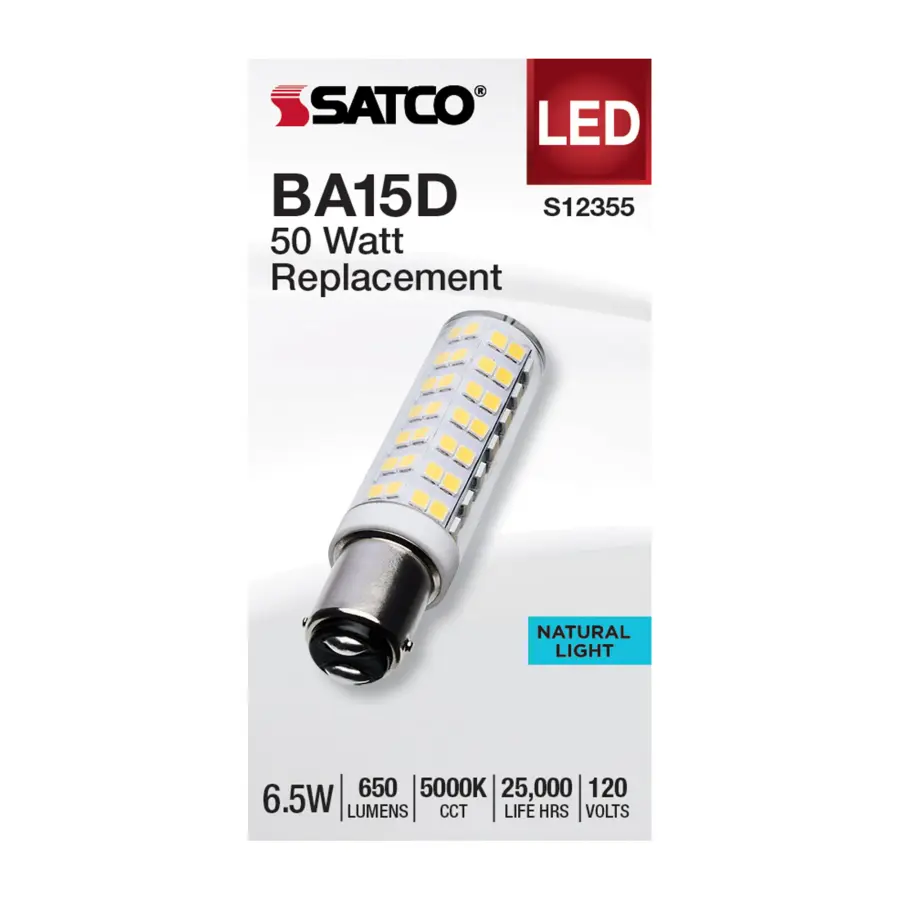 6.5 Watt T6 LED - Clear Finish - DC Base - 5000K - 120 Volt - Image 2