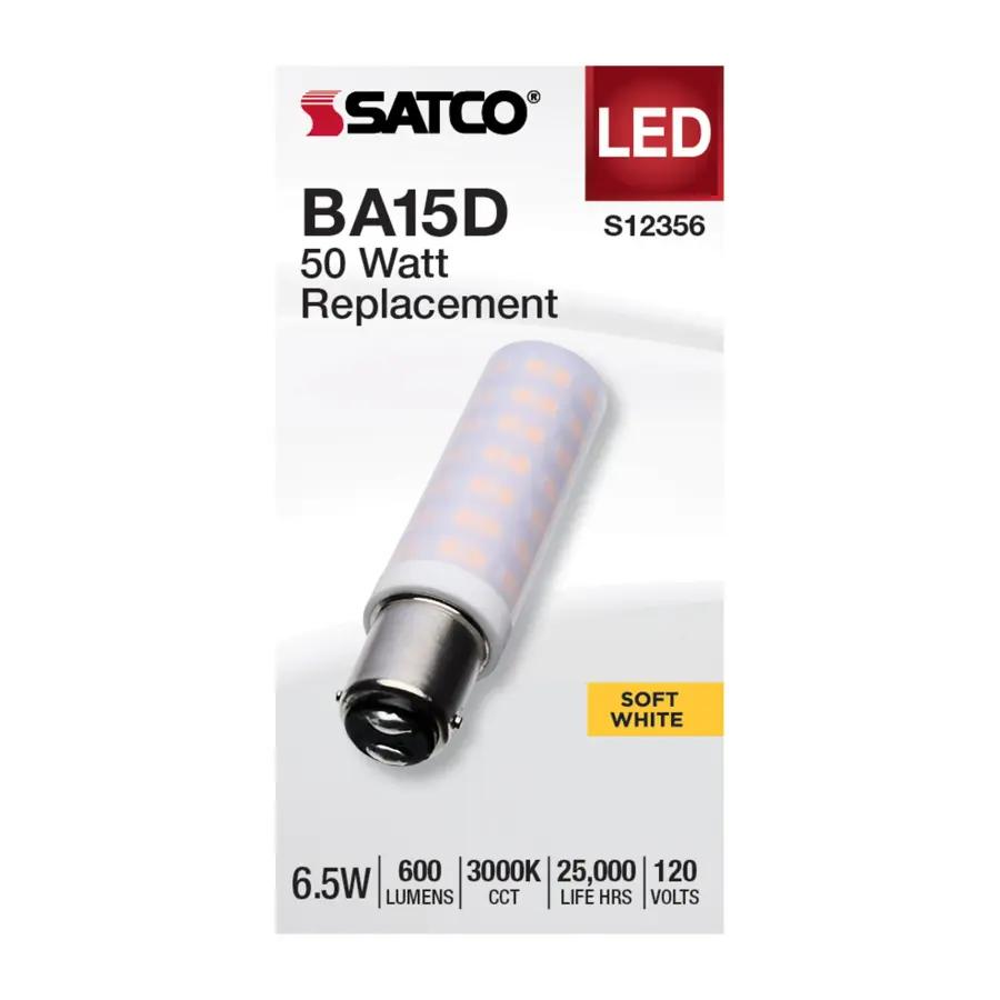 6.5 Watt T6 LED - Frost Finish - DC Base - 3000K - 120 Volt - Image 2