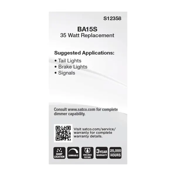 4.5 Watt T6 LED - Clear Finish - BA15s Base - 3000K - 12 Volt - Image 4