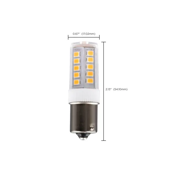 4.5 Watt T6 LED - Clear Finish - BA15s Base - 3000K - 12 Volt - Image 8