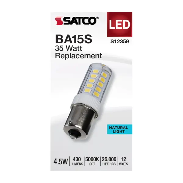SATCO NUVO's Single and Double Contact LED Halogen Replacement bulbs offer bright illumination while consuming minimal power. Designed for socket configurations commonly found in elevators, landscape lighting, and specialty lighting, they incorporate LED technology for longer lifespan and reduced maintenance costs. Choose from various wattage options and 3000K or 5000K CCT options to perfectly match your aesthetic preferences and lighting requirements. - alternate view