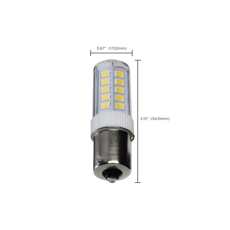 4.5 Watt T6 LED - Clear Finish - BA15s Base - 5000K - 12 Volt - Image 8