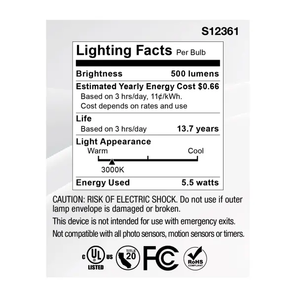 5.5 Watt MR16 LED Spotlight - 3000K CCT - GU5.3 Base - 12 Volt - Image 6