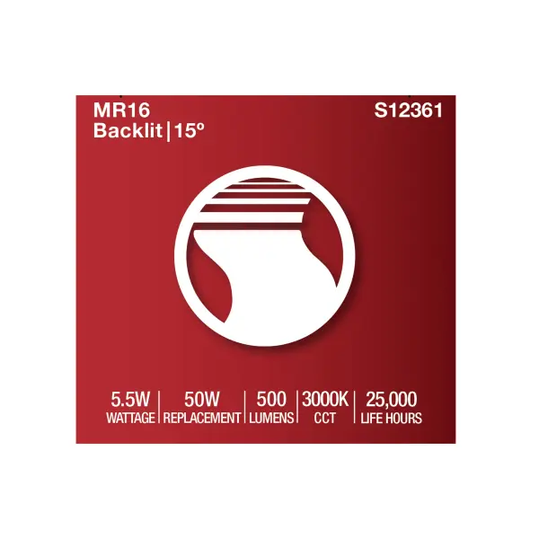 5.5 Watt MR16 LED Spotlight - 3000K CCT - GU5.3 Base - 12 Volt - Image 7