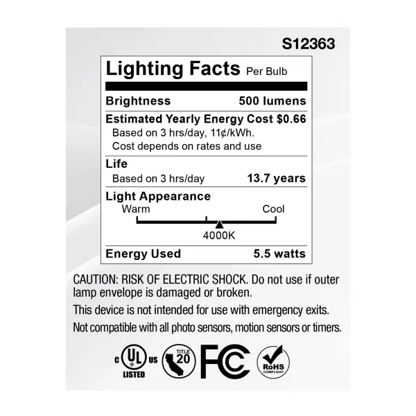 5.5 Watt MR16 LED Spotlight - 4000K CCT - GU5.3 Base - 12 Volt - Image 6