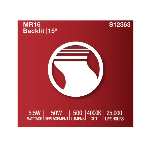 5.5 Watt MR16 LED Spotlight - 4000K CCT - GU5.3 Base - 12 Volt - Image 7