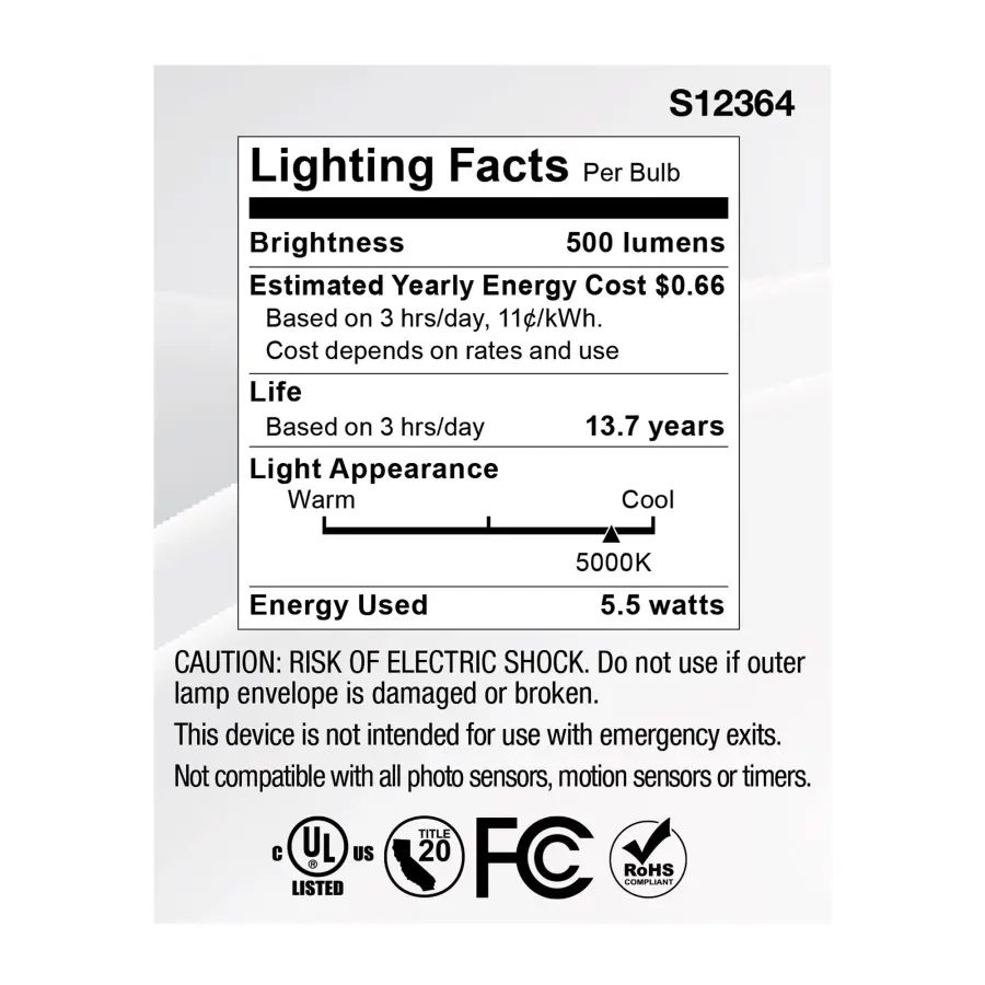 5.5 Watt MR16 LED Spotlight - 5000K CCT - GU5.3 Base - 12 Volt - Image 6