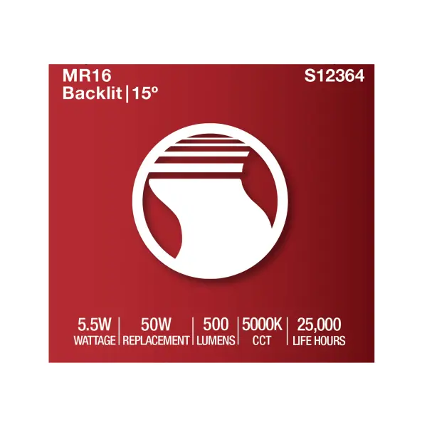 5.5 Watt MR16 LED Spotlight - 5000K CCT - GU5.3 Base - 12 Volt - Image 7