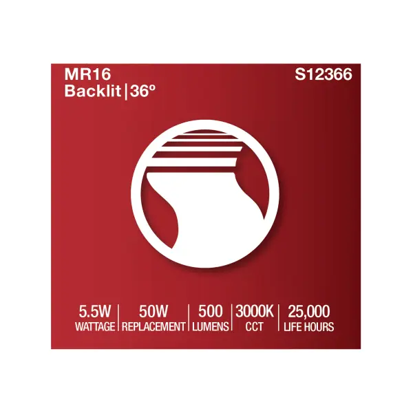 5.5 Watt MR16 LED Floodlight - 3000K CCT - GU5.3 Base - 12 Volt - Image 7
