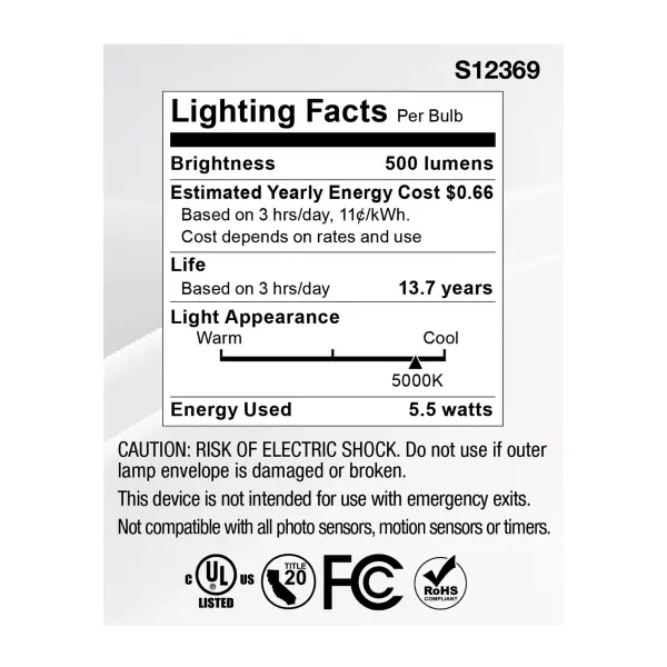 5.5 Watt MR16 LED Floodlight - 5000K CCT - GU5.3 Base - 12 Volt - Image 6