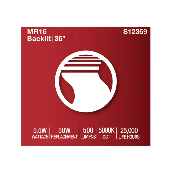 5.5 Watt MR16 LED Floodlight - 5000K CCT - GU5.3 Base - 12 Volt - Image 7