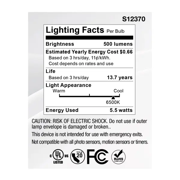 5.5 Watt MR16 LED Floodlight - 6500K CCT - GU5.3 Base - 12 Volt - Image 6