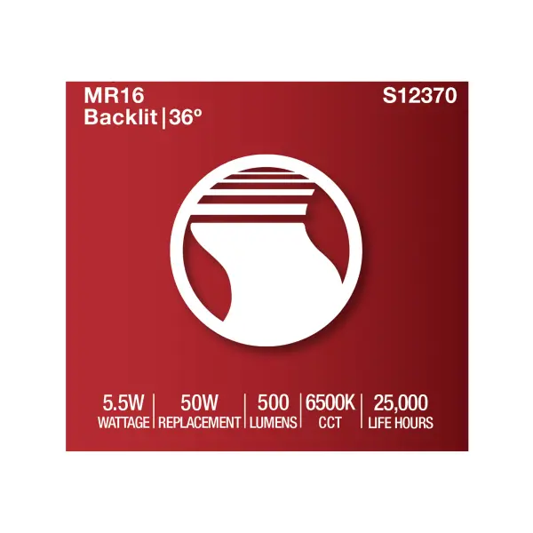 5.5 Watt MR16 LED Floodlight - 6500K CCT - GU5.3 Base - 12 Volt - Image 7