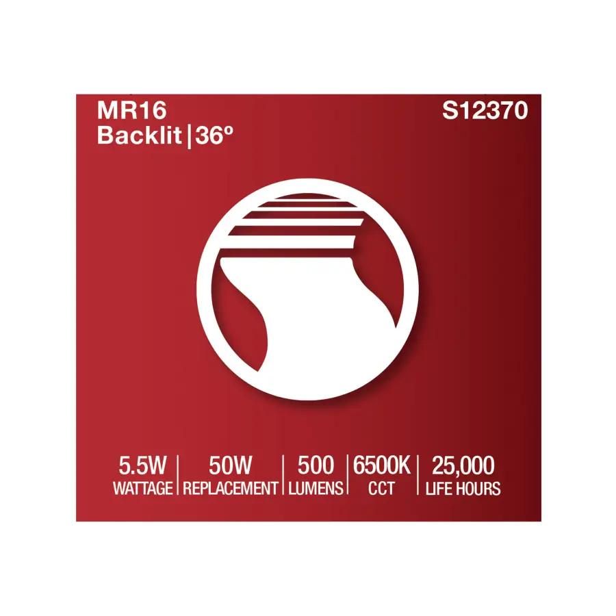 5.5 Watt MR16 LED Floodlight - 6500K CCT - GU5.3 Base - 12 Volt - Image 7