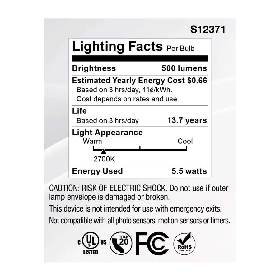 5.5 Watt MR16 LED Floodlight - 2700K CCT - GU10 Base - 120 Volt - Image 6