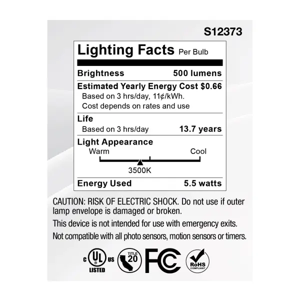 5.5 Watt MR16 LED Floodlight - 3500K CCT - GU10 Base - 120 Volt - Image 6