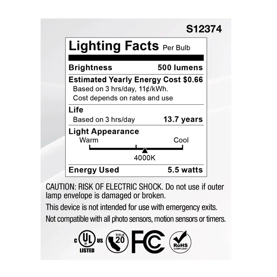 5.5 Watt MR16 LED Floodlight - 4000K CCT - GU10 Base - 120 Volt - Image 6